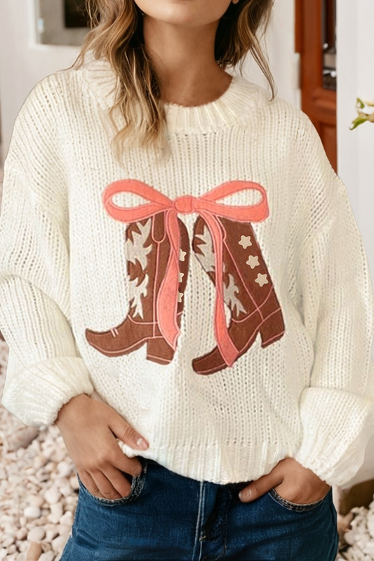 Bow Boots Sweater