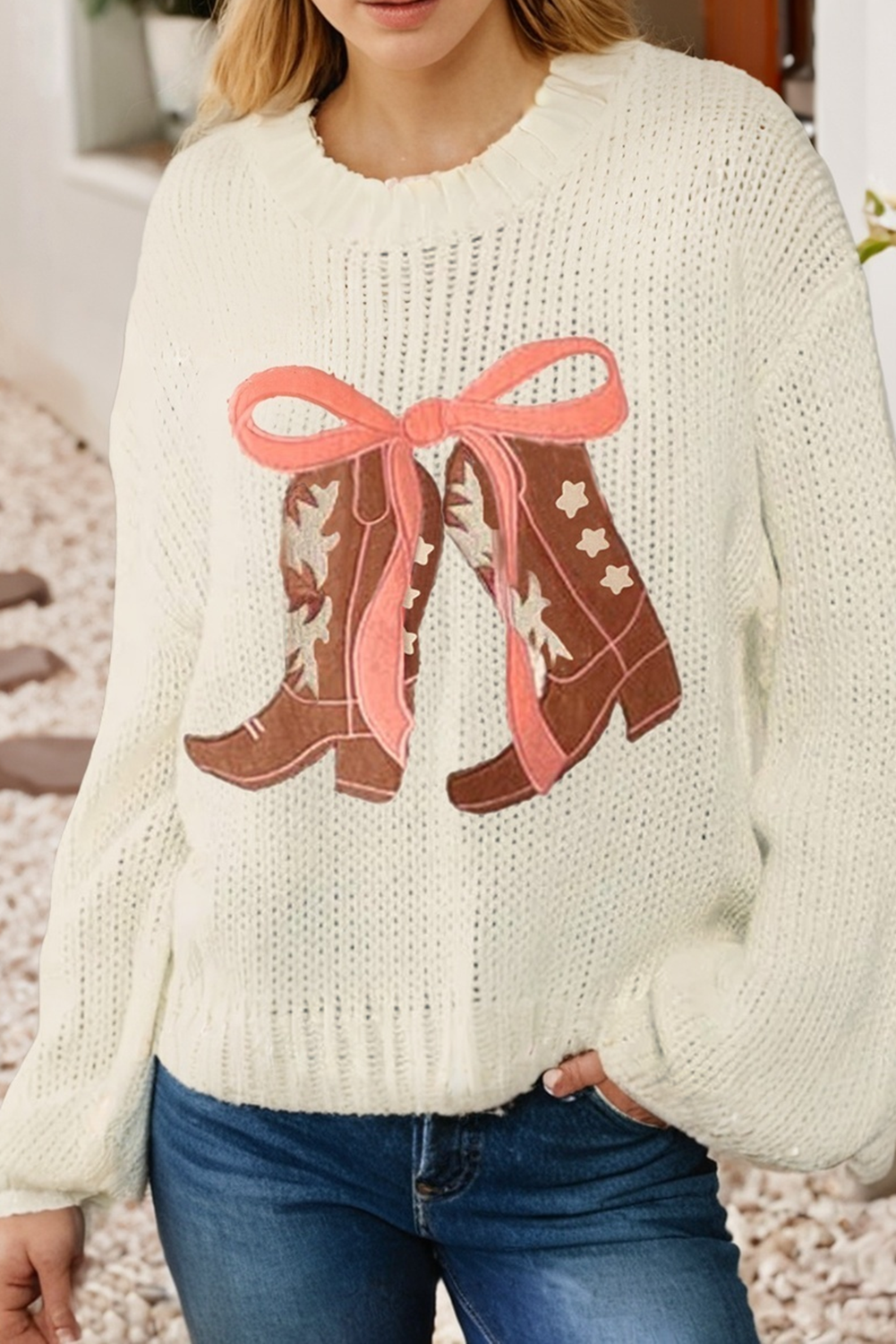 Bow Boots Sweater