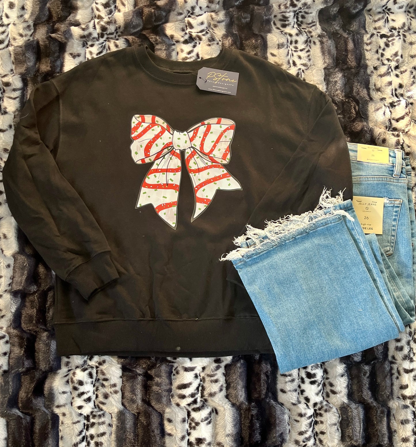 Snack Cake Bow Sweatshirt