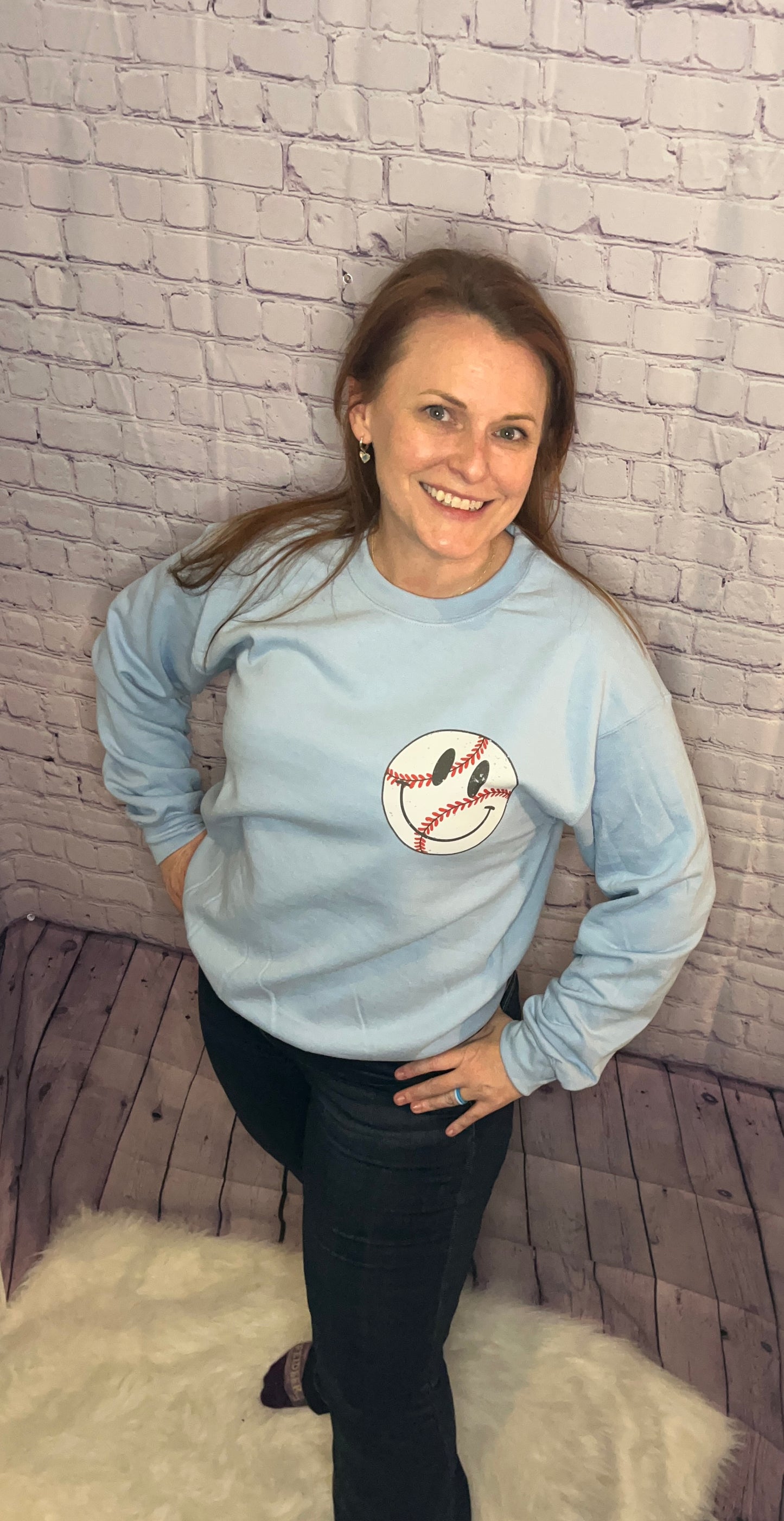 Baseball Happy Sweatshirt