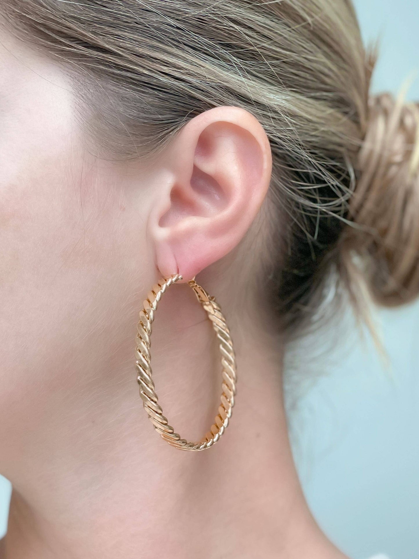 Wave Hoop Earrings